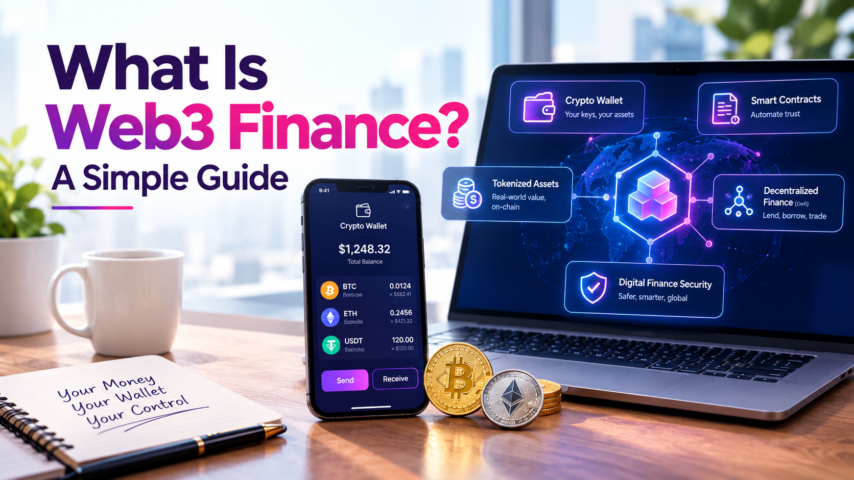 Web3 finance explained with blockchain and decentralized technology